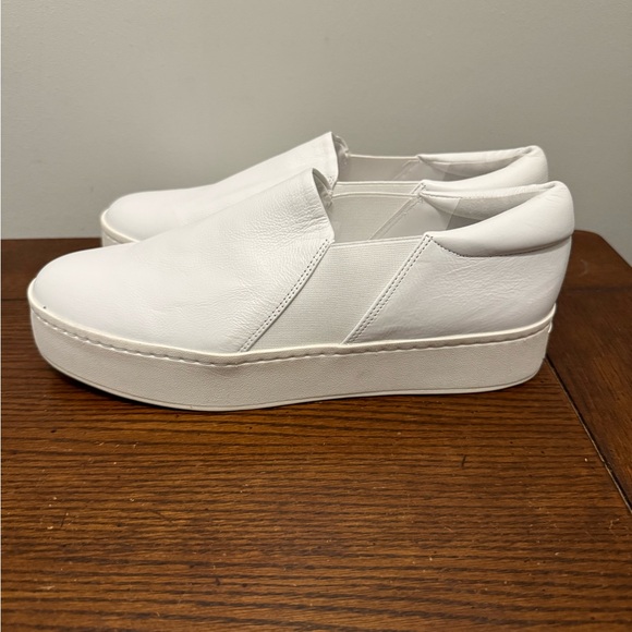 Vince Warren white‎ leather slip on sneakers 11 - Picture 3 of 8
